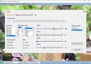 Bamboo control software setup page